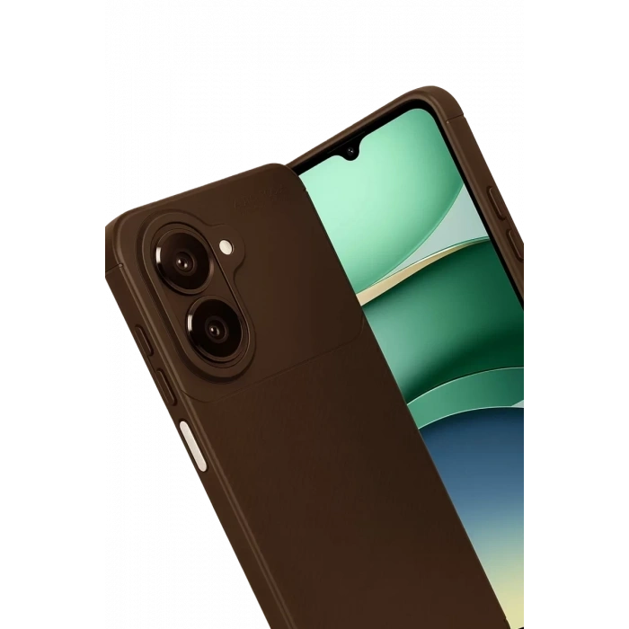 Samsung Galaxy A07 4G Auto Focus Karbon Kapak - Kahverengi