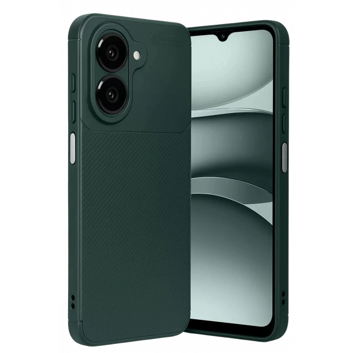 Samsung Galaxy A07 4G Auto Focus Karbon Kapak - Koyu Yeşil