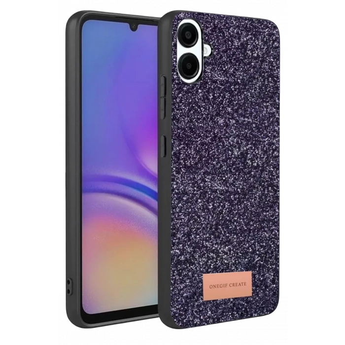 Samsung Galaxy A07 4G Bright Simli Kapak - Derin Mor