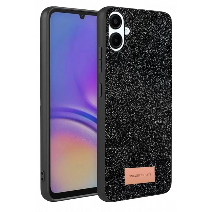 Samsung Galaxy A07 4G Bright Simli Kapak - Siyah