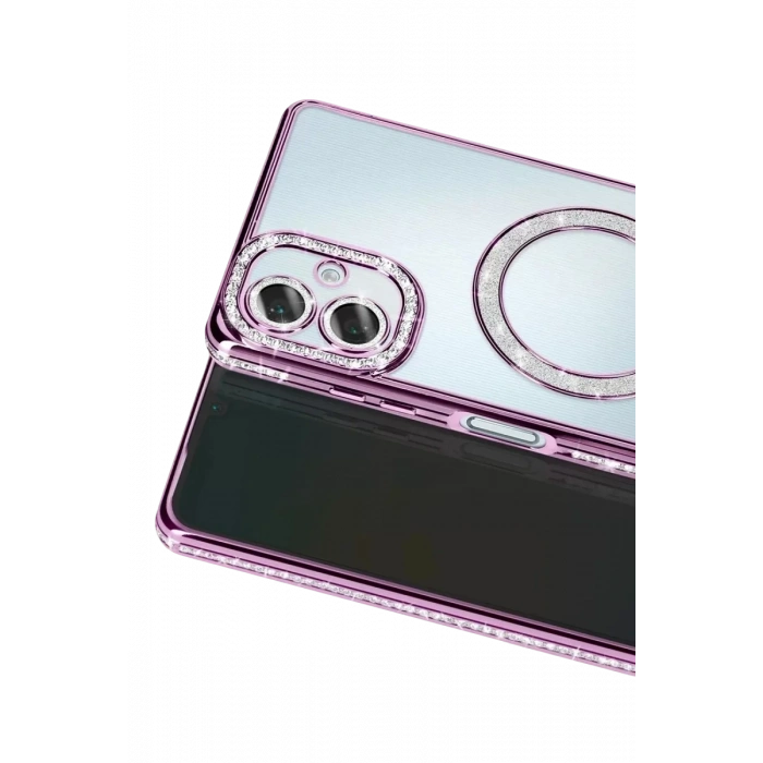 Samsung Galaxy A07 4G Joke Simli Magneticsafe Kılıf - Derin Mor