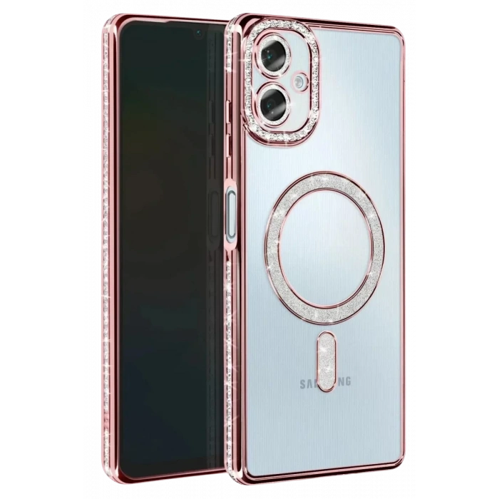 Samsung Galaxy A07 4G Joke Simli Magneticsafe Kılıf - Pembe