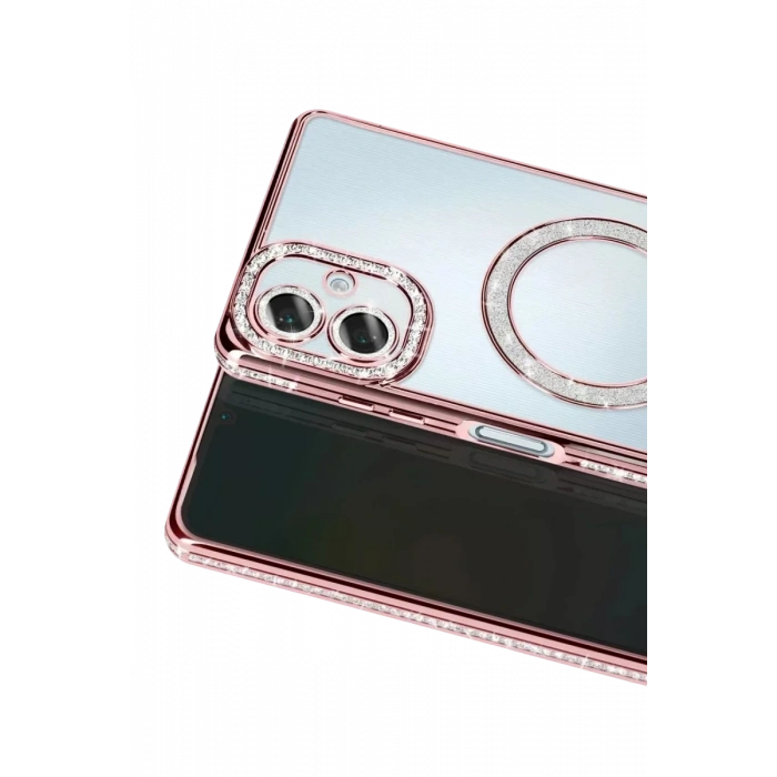 Samsung Galaxy A07 4G Joke Simli Magneticsafe Kılıf - Pembe