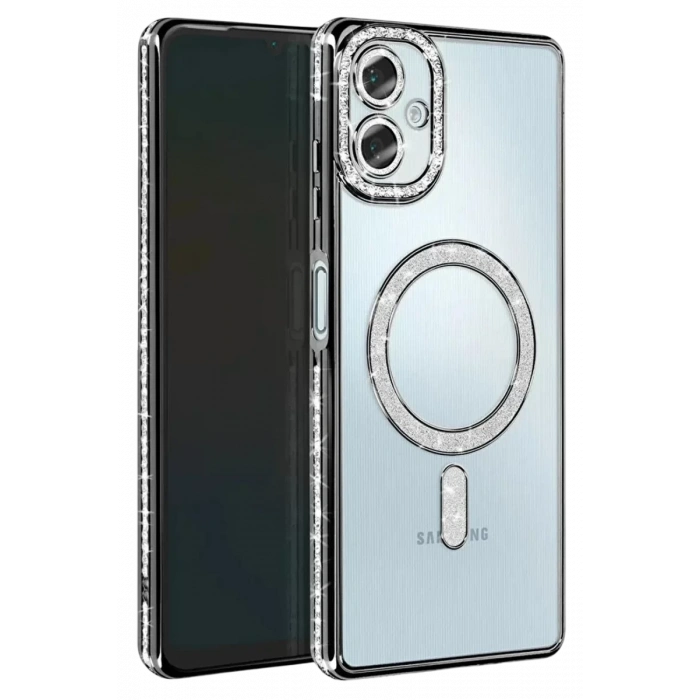 Samsung Galaxy A07 4G Joke Simli Magneticsafe Kılıf - Siyah
