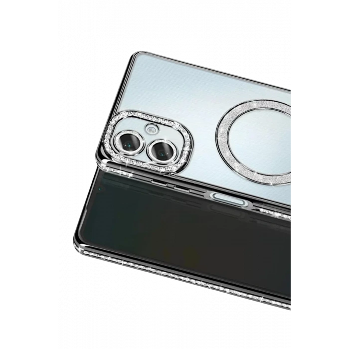 Samsung Galaxy A07 4G Joke Simli Magneticsafe Kılıf - Siyah