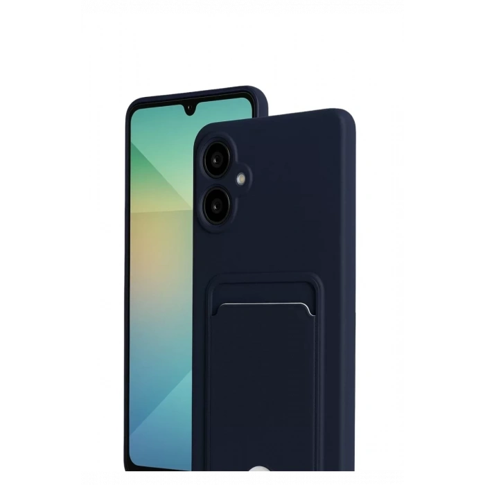 Samsung Galaxy A07 4G Kelvin Kartvizitli Silikon - Lacivert