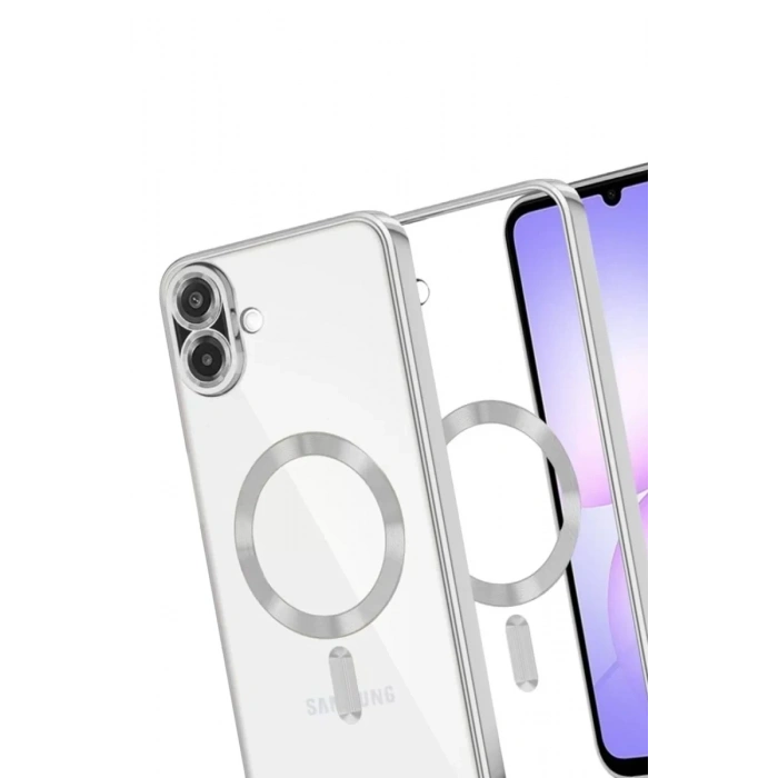 Samsung Galaxy A07 4G Kross Magneticsafe Kapak - Gümüş