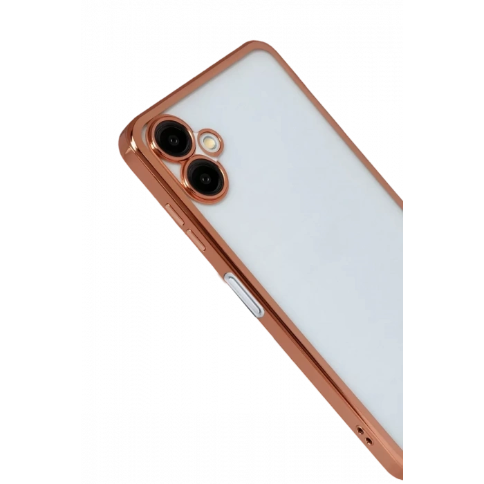 Samsung Galaxy A07 4G Lensli Silikon - Çöl Titanyum