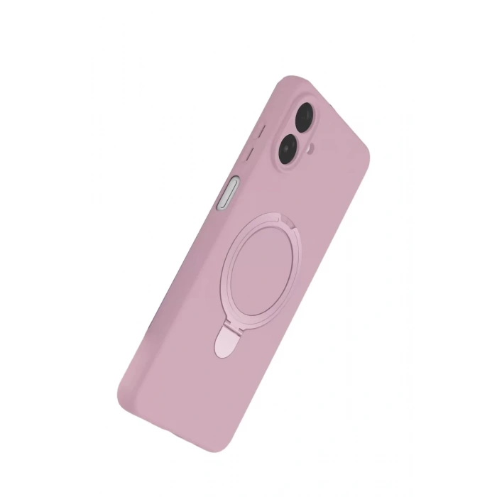 Samsung Galaxy A07 4G Regal Magsafe Standlı Kapak - Açık Pembe