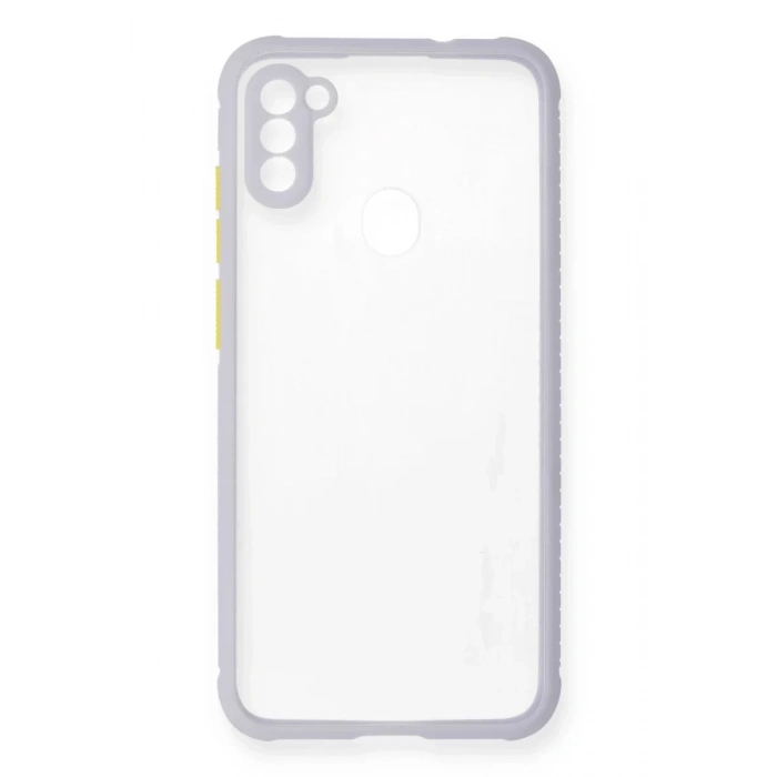 Samsung Galaxy A11 Kılıf Miami Şeffaf Silikon - Lila
