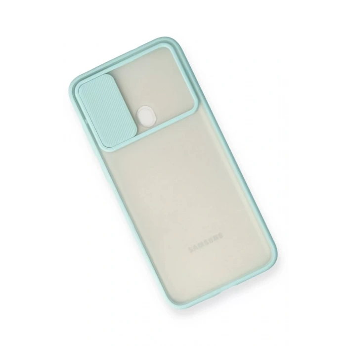 Samsung Galaxy A11 Kılıf Palm Buzlu Kamera Sürgülü Silikon - Turkuaz
