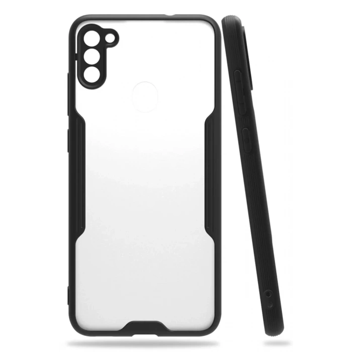 Samsung Galaxy A11 Kılıf Platin Silikon - Siyah