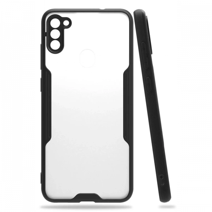 Samsung Galaxy A11 Kılıf Platin Silikon - Siyah