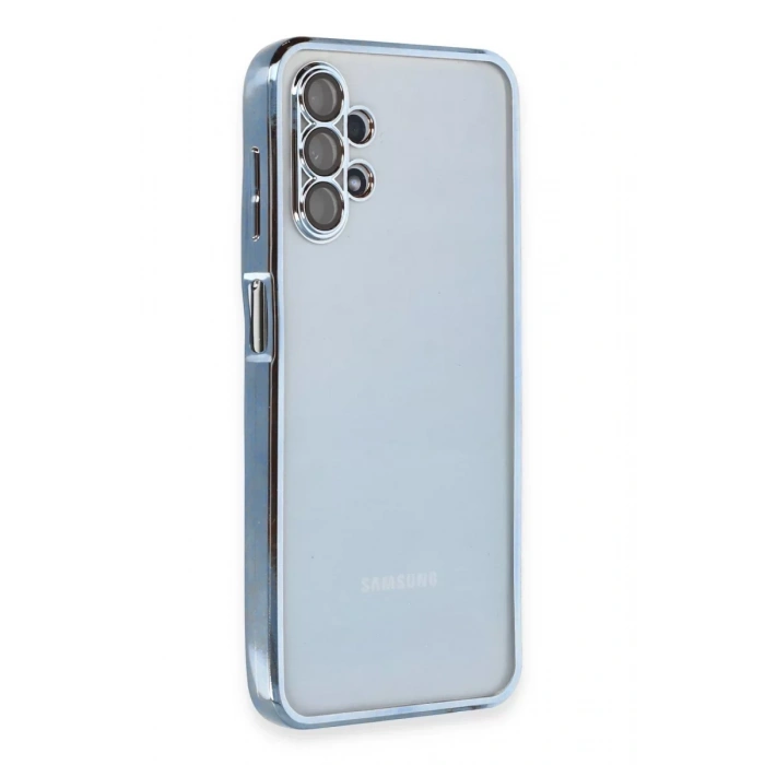 Samsung Galaxy A13 4G Kılıf Lensli Silikon - Açık Mavi