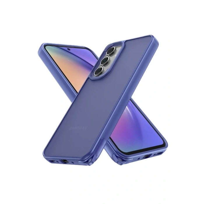 Samsung Galaxy A14 4G Kılıf Elegant Kapak - Açık Mavi