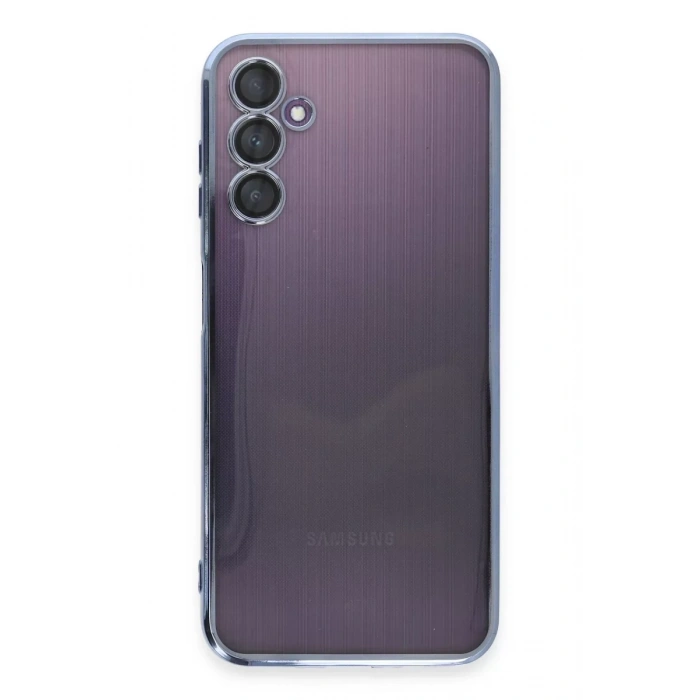 Samsung Galaxy A14 4G Kılıf Lensli Silikon - Açık Mavi