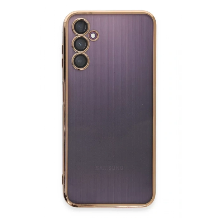 Samsung Galaxy A14 4G Kılıf Lensli Silikon - Gold
