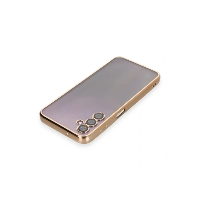 Samsung Galaxy A14 4G Kılıf Lensli Silikon - Gold