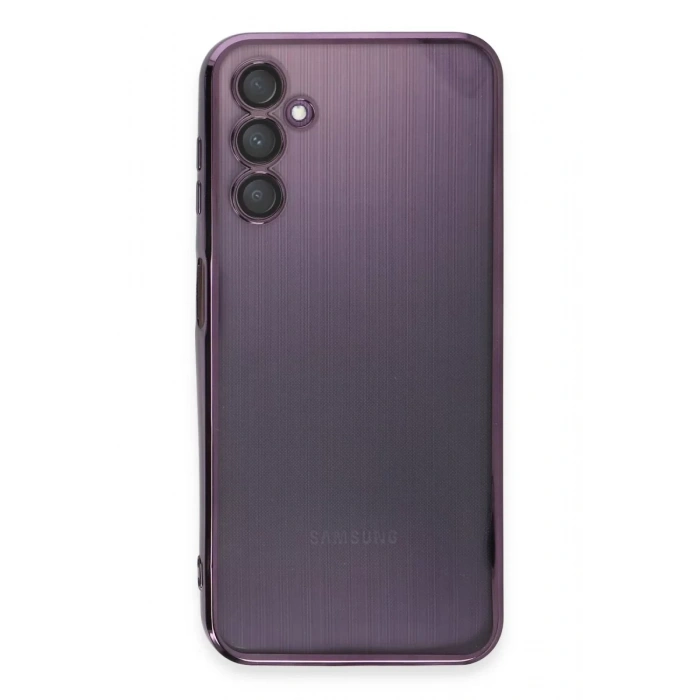 Samsung Galaxy A14 4G Kılıf Lensli Silikon - Mor