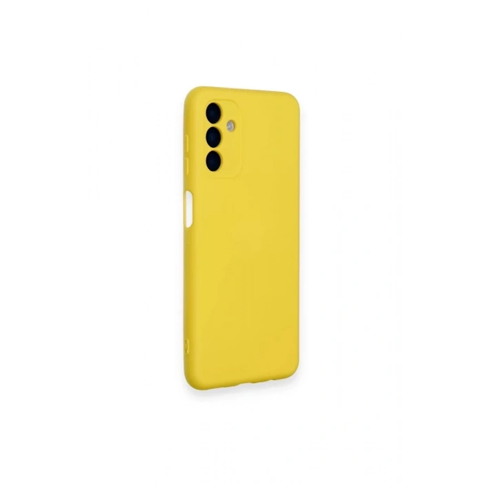 Samsung Galaxy A14 4G Kılıf Nano içi Kadife Silikon - Sarı