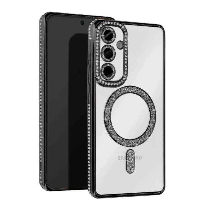 Samsung Galaxy A15 4G Joke Simli Magneticsafe Kılıf - Siyah