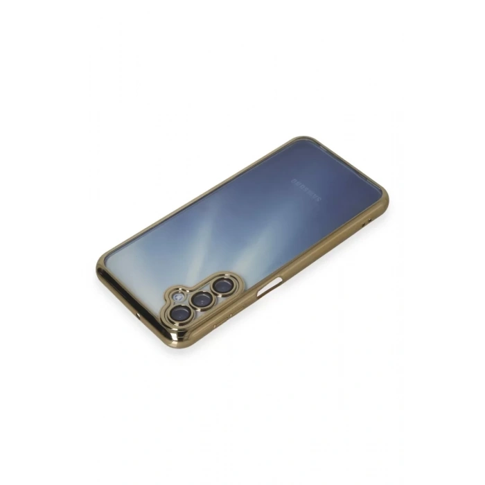Samsung Galaxy A15 4G Kılıf Lensli Silikon - Gold