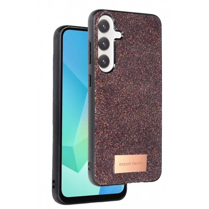 Samsung Galaxy A16 5G Bright Simli Kapak - Derin Mor