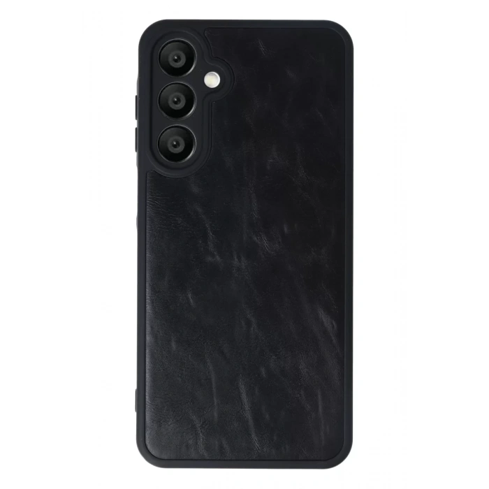 Samsung Galaxy A16 5G Kılıf Aras Deri Kapak - Siyah