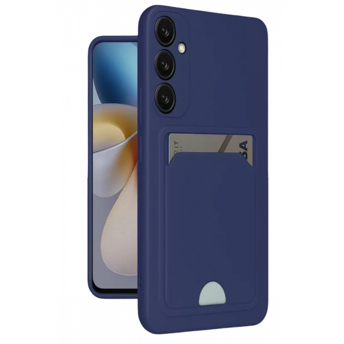 Samsung Galaxy A16 5G Kılıf Kelvin Kartvizitli Silikon - Lacivert