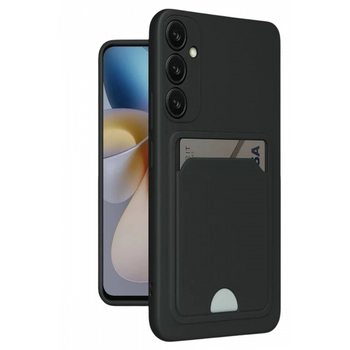 Samsung Galaxy A16 5G Kılıf Kelvin Kartvizitli Silikon - Siyah