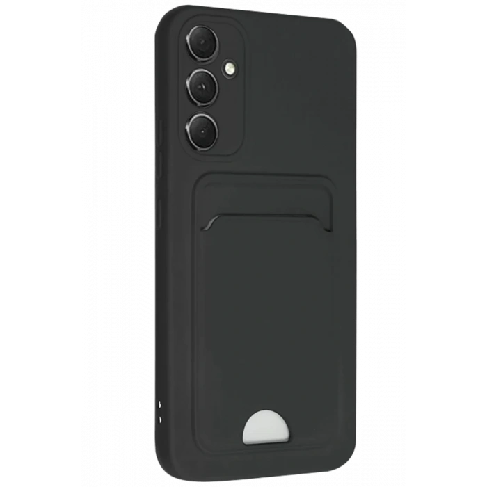 Samsung Galaxy A16 5G Kılıf Kelvin Kartvizitli Silikon - Siyah