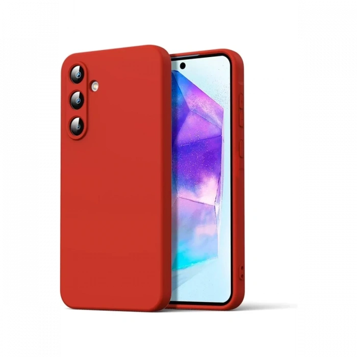 Samsung Galaxy A16 5G Kılıf Nano içi Kadife Silikon - Kırmızı