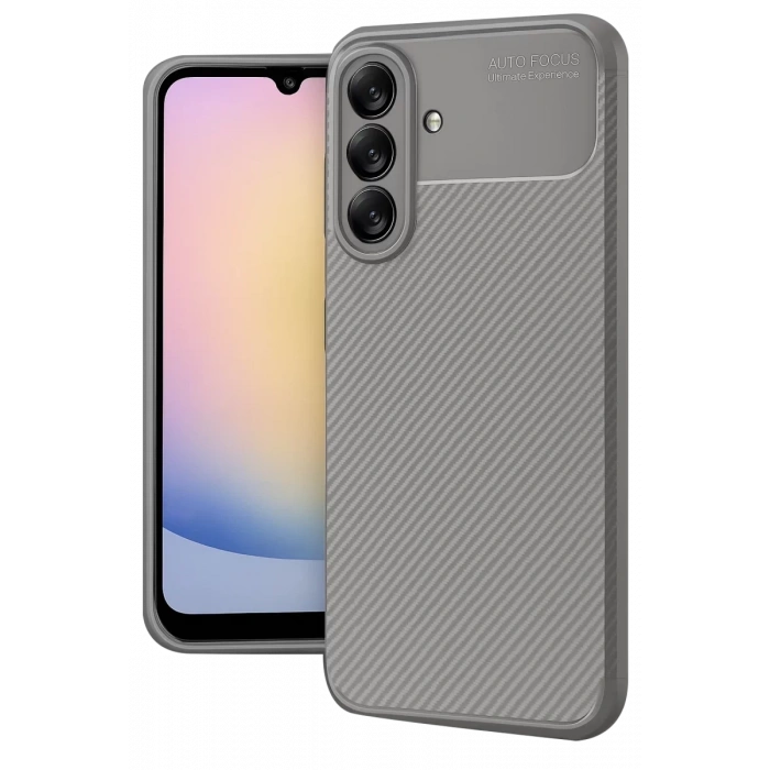 Samsung Galaxy A17 5G Auto Focus Karbon Kapak - Gri