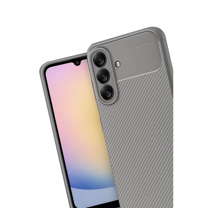 Samsung Galaxy A17 5G Auto Focus Karbon Kapak - Gri