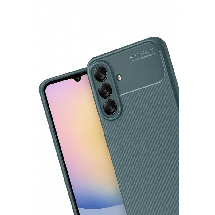 Samsung Galaxy A17 5G Auto Focus Karbon Kapak - Koyu Yeşil