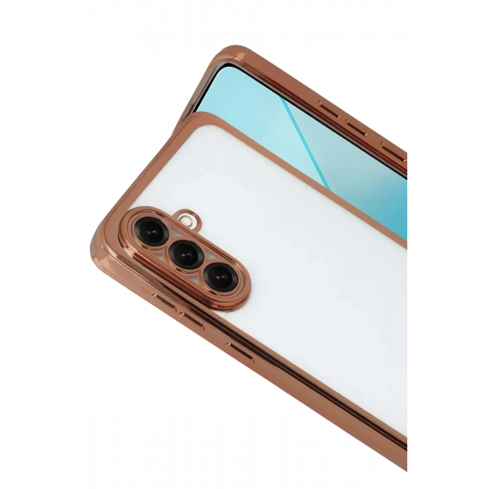 Samsung Galaxy A17 5G Lensli Silikon - Çöl Titanyum
