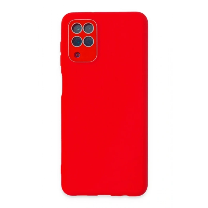 Samsung Galaxy A22 Kılıf Lansman Glass Kapak - Kırmızı