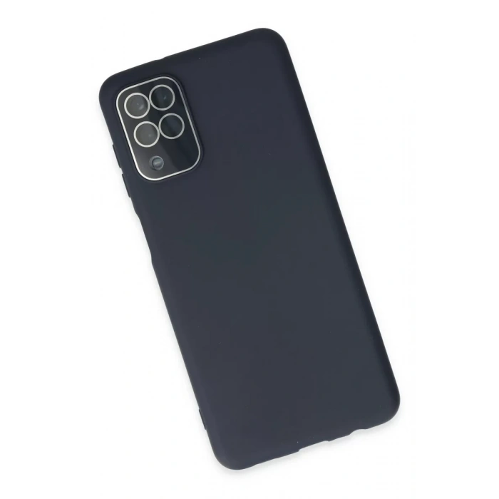 Samsung Galaxy A22 Kılıf Lansman Glass Kapak - Lacivert