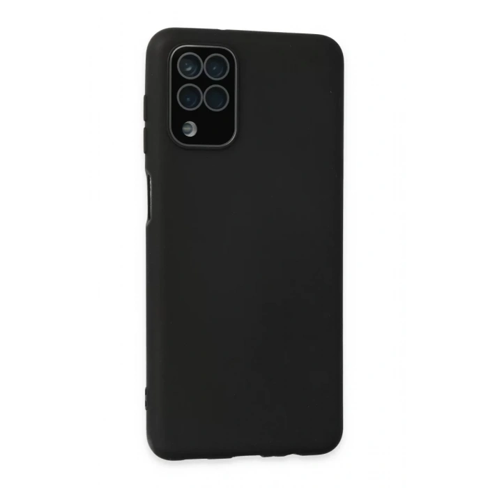 Samsung Galaxy A22 Kılıf Lansman Glass Kapak - Siyah