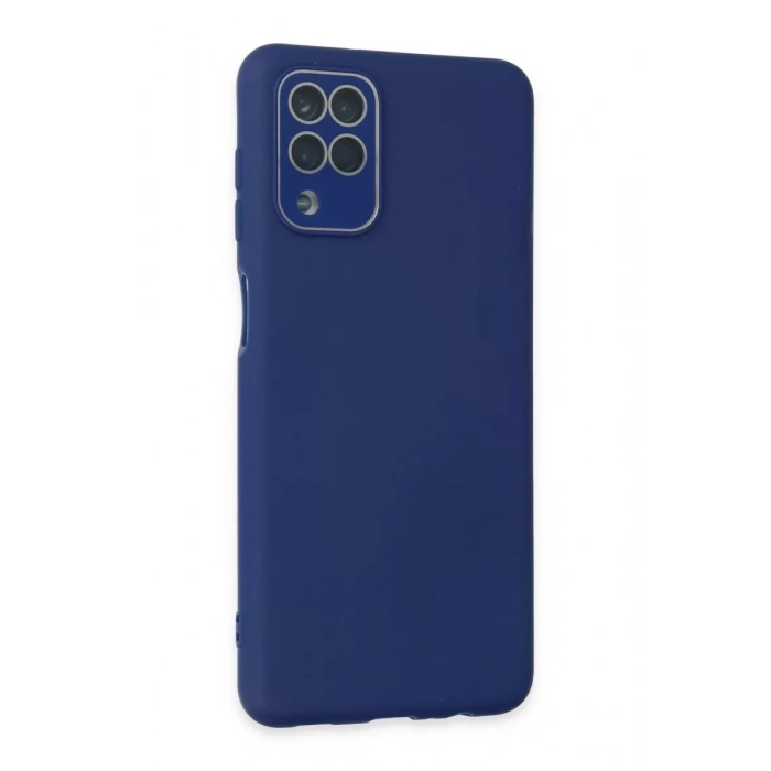 Samsung Galaxy A22 Kılıf Lansman Glass Kapak - Sky Blue