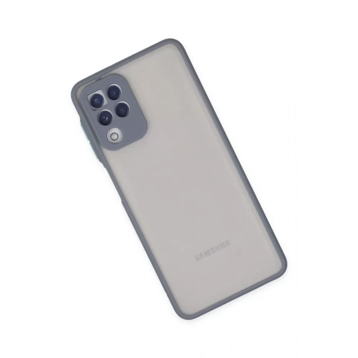 Samsung Galaxy A22 Kılıf Montreal Silikon Kapak - Gri