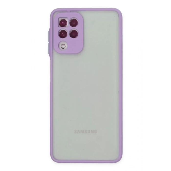 Samsung Galaxy A22 Kılıf Montreal Silikon Kapak - Mor