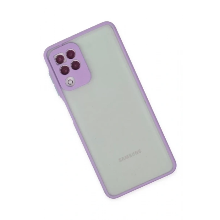 Samsung Galaxy A22 Kılıf Montreal Silikon Kapak - Mor