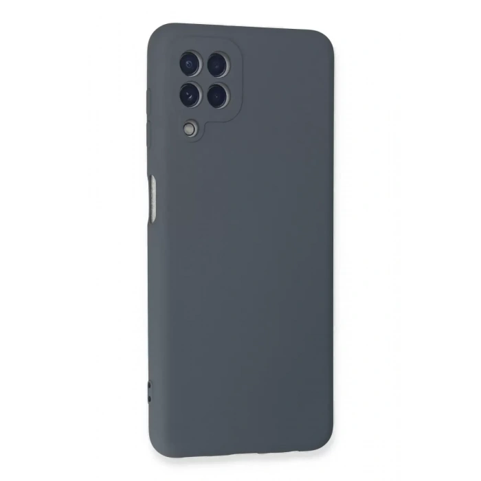 Samsung Galaxy A22 Kılıf Nano içi Kadife Silikon - Gri