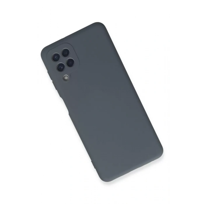 Samsung Galaxy A22 Kılıf Nano içi Kadife Silikon - Gri