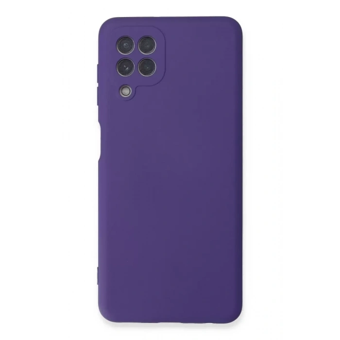 Samsung Galaxy A22 Kılıf Nano içi Kadife Silikon - Mor
