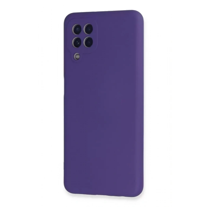 Samsung Galaxy A22 Kılıf Nano içi Kadife Silikon - Mor