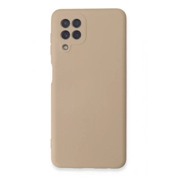 Samsung Galaxy A22 Kılıf Nano içi Kadife Silikon - Pudra