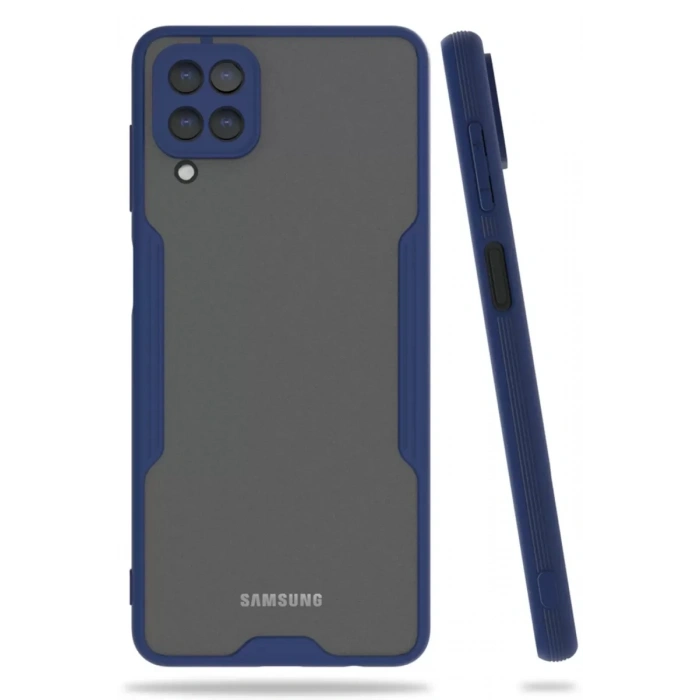 Samsung Galaxy A22 Kılıf Platin Silikon - Lacivert