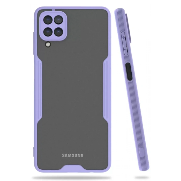 Samsung Galaxy A22 Kılıf Platin Silikon - Lila